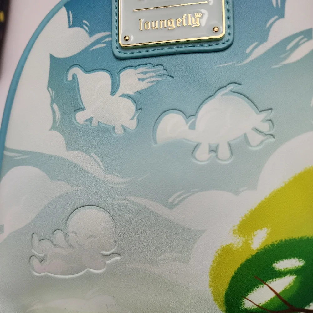 Disney Pixar UP Carl & Ellie in Love Clouds Loungefly Backpack & Wallet Set NEW
